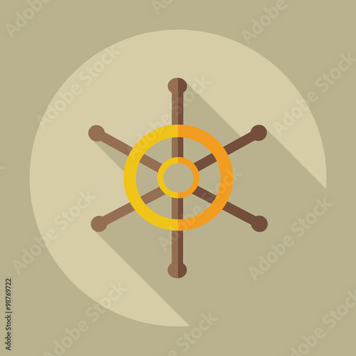 Flat modern design with shadow icons wheel