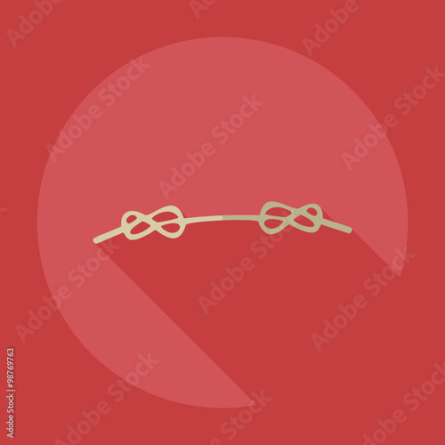 Flat modern design with shadow icons marine rope