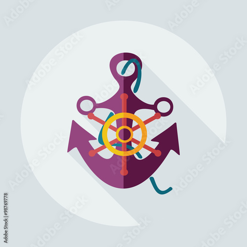 Flat modern design with shadow icons anchor