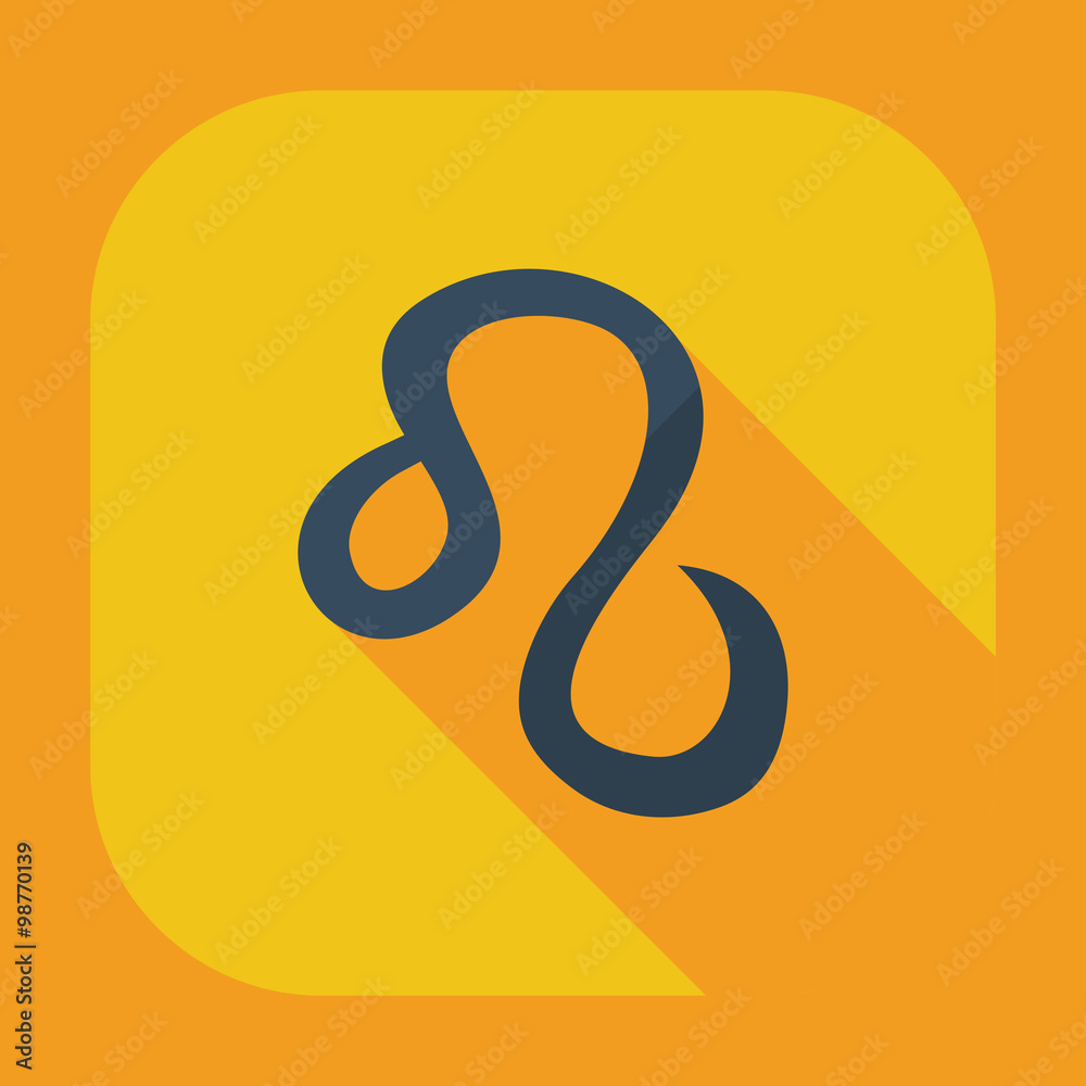 Fototapeta premium Flat modern design with shadow icons lion
