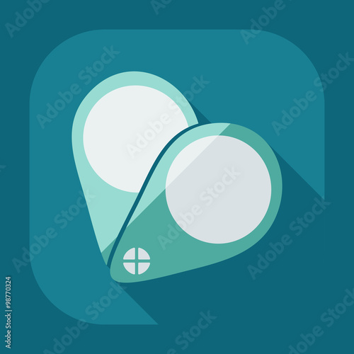 Flat modern design with shadow icon optics