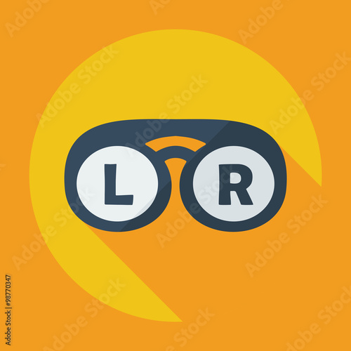 Flat modern design with shadow icon optics