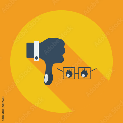 Flat modern design with shadow icon optics