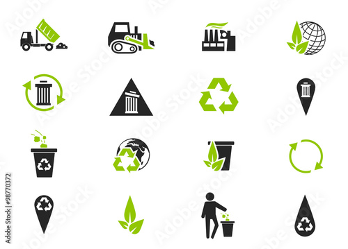 Garbage icons set