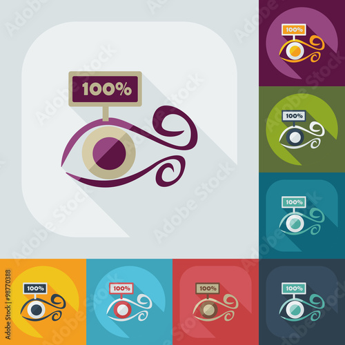 Flat modern design with shadow icon optics