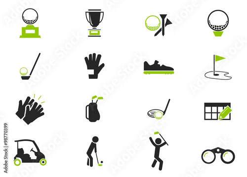 golf icons set