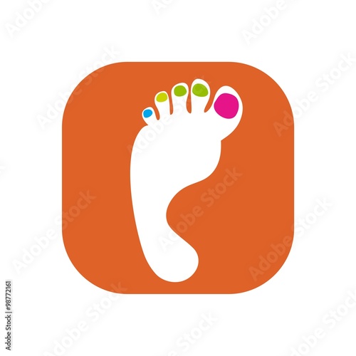 Footprint. Feet. Colorful. Background. Vector.