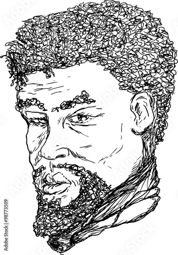African Man Outline