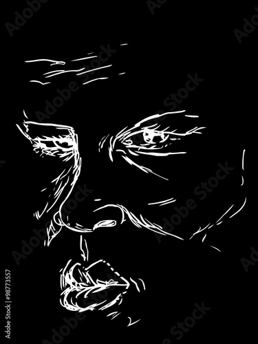 Face Shape Over Black