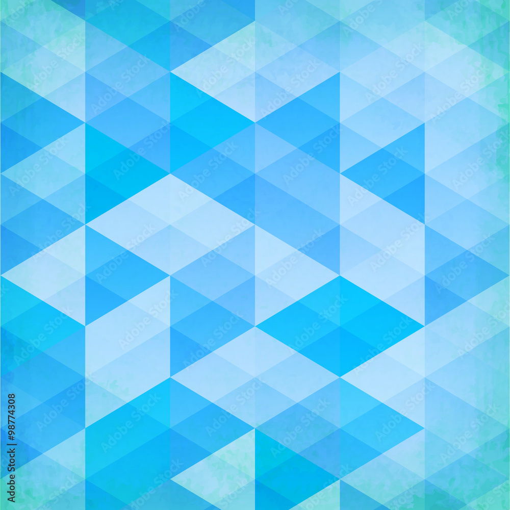 Abstract grunge blue triangles vector background Abstract grunge blue triangles vector background