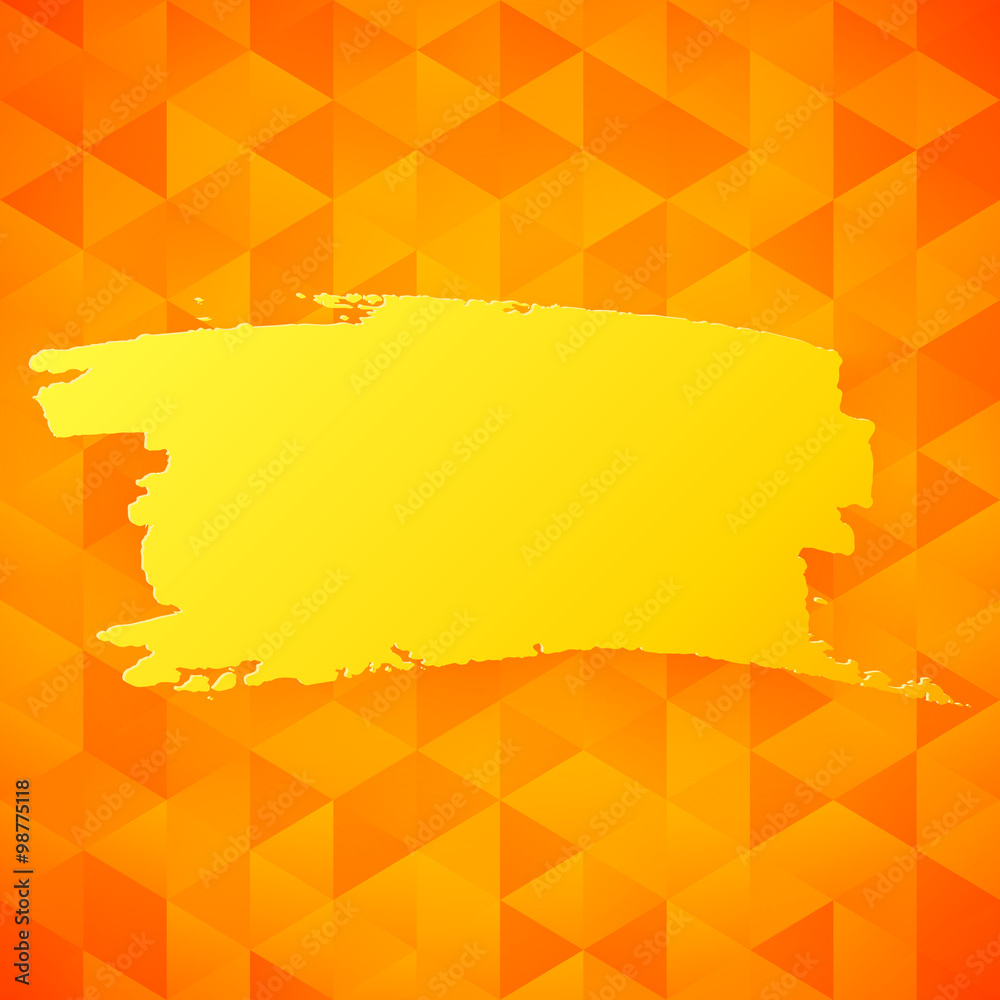 Obraz premium Vector orange triangles backdrop