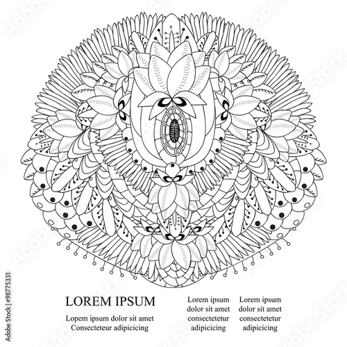 stock vector doodle pattern with place for your text. black and