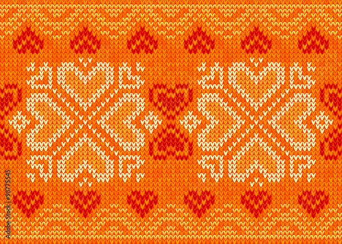 Valentines day hearts ornamental embroidery