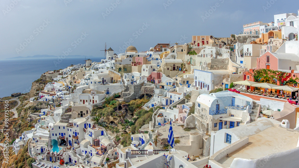 Griechische Häuser an der Küste