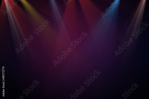 Colorful stage on dark light background