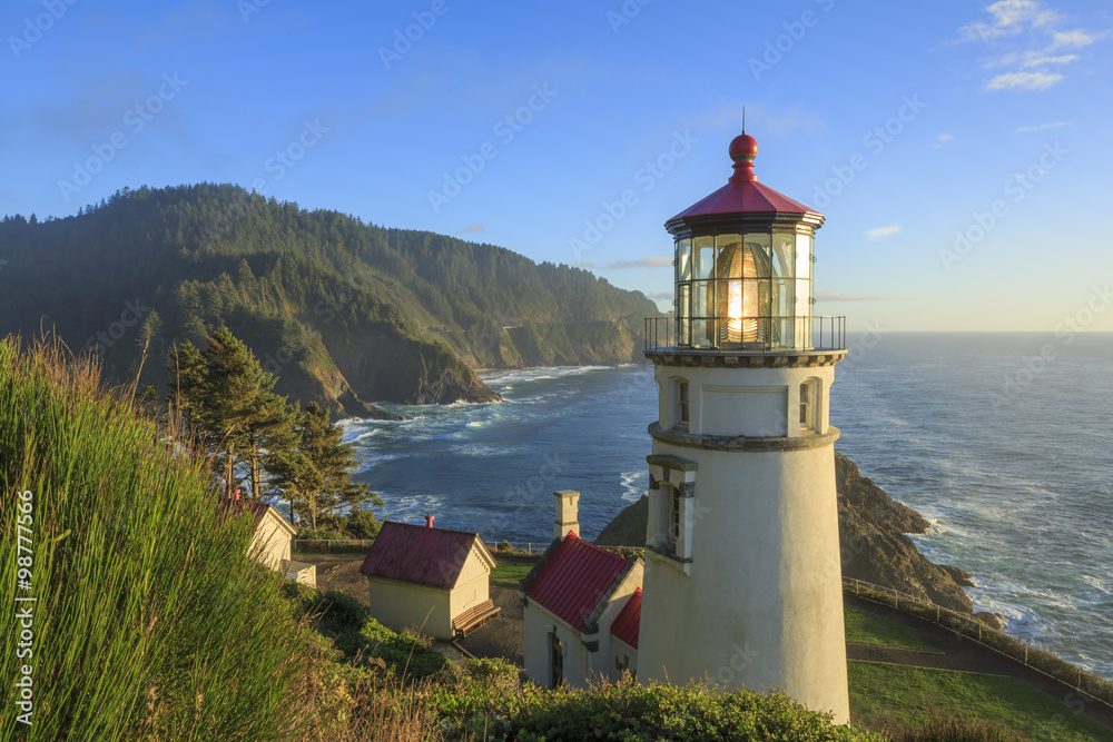 Heceta Head Lighthouse , Oregon - obrazy, fototapety, plakaty 