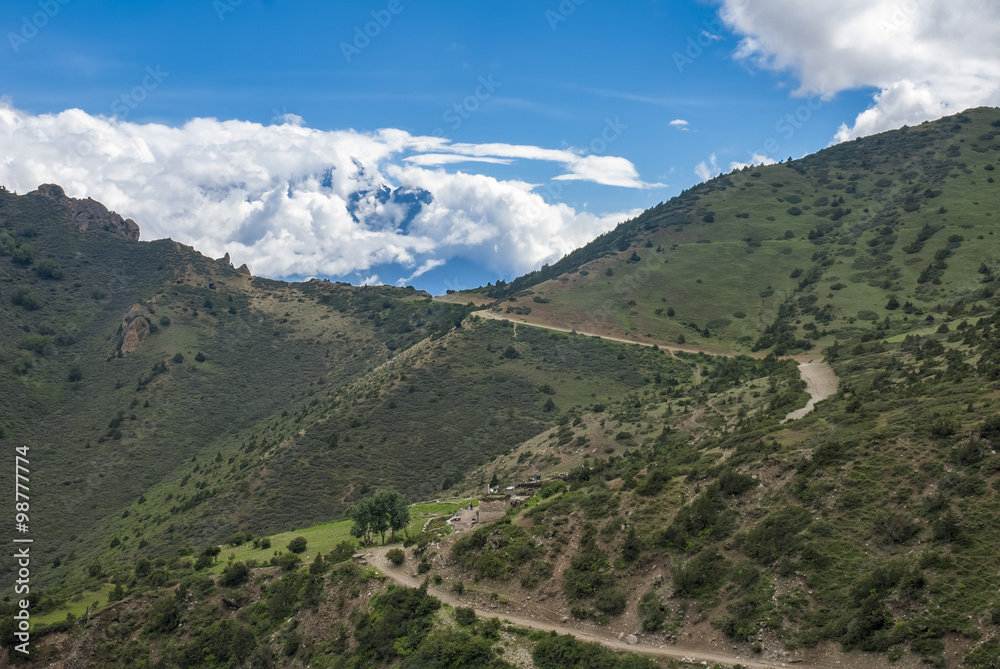 Road in the mountains, Upper Mustang