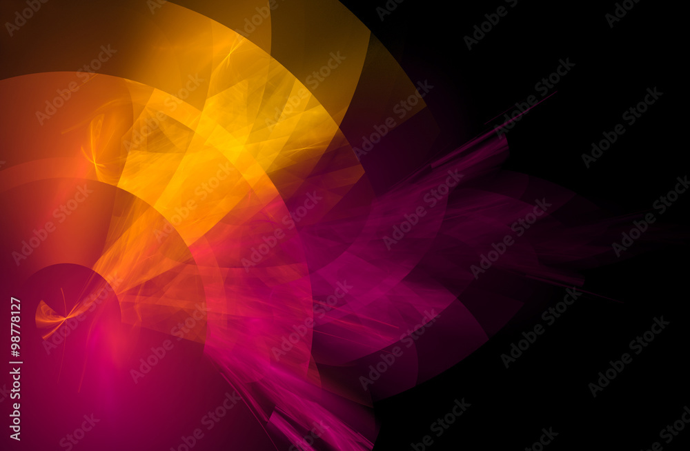 Obraz premium abstract fractal with spheres over black background