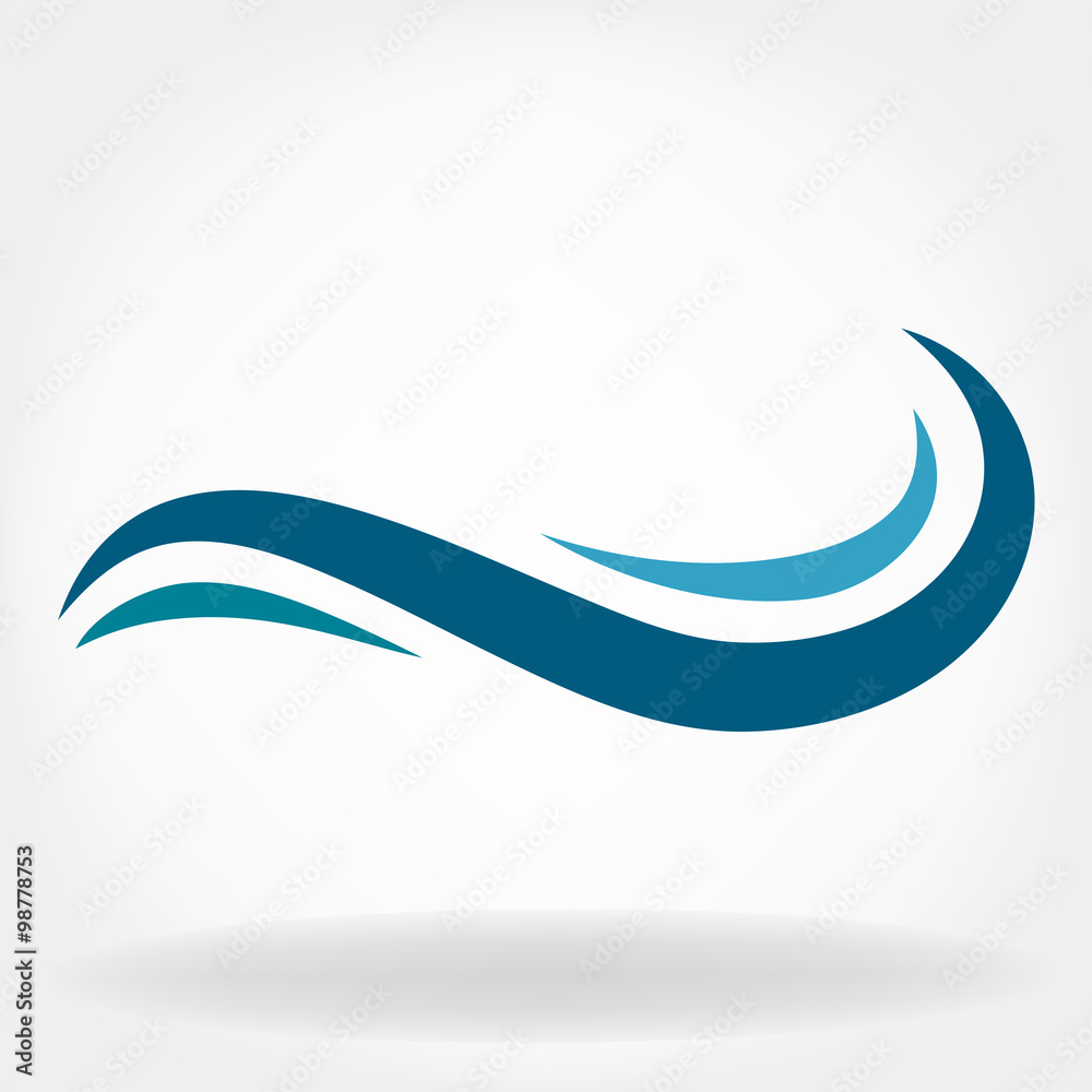 Fototapeta premium Wave vector symbol. Business Icon.