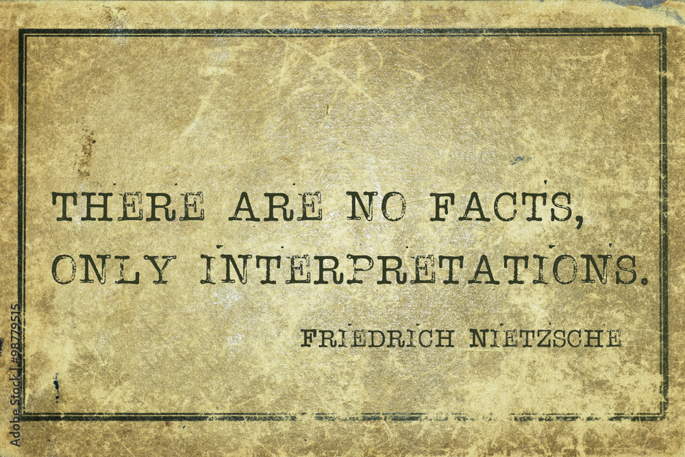 Obraz premium no facts Nietzsche