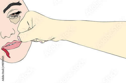 Hitting a woman