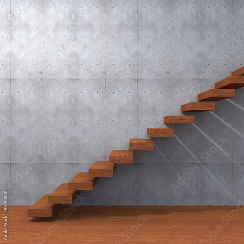 3D conceptual stair background