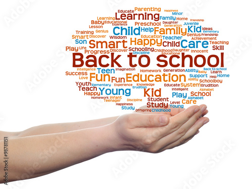 Conceptual education word cloud isolated