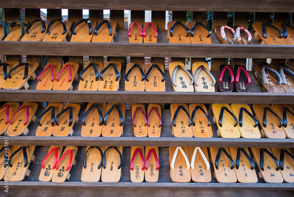 Japanese traditional wooden footwear Japanese traditional wooden footwear