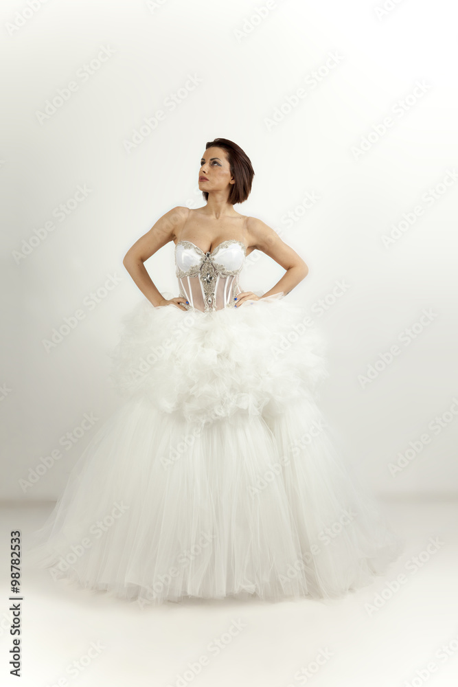 Naklejka premium bride on white background