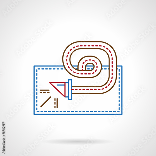 Thin color line blowout toy vector icon