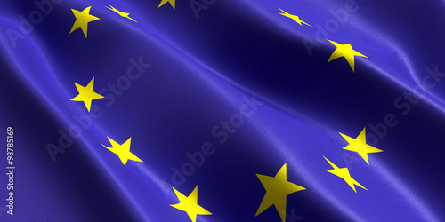 europe flag 3d