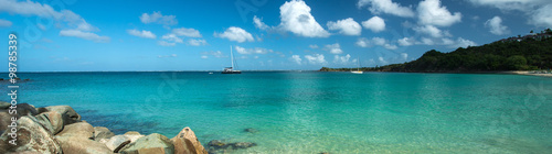 Canvas Print Friar's bay, Saint Martin, French West Indies