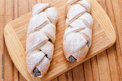 Homemade pastries with popp...