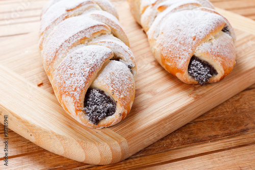 Homemade pastries with popp...