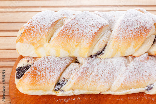 Homemade pastries with popp...
