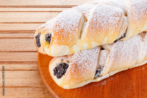 Homemade pastries with popp...