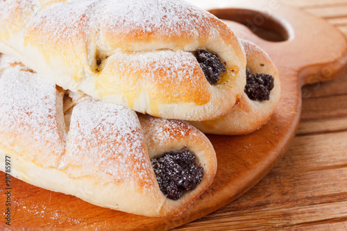 Homemade pastries with popp...