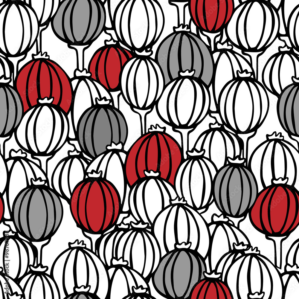 Floral pattern with poppies flowers Floral pattern with poppies flowers