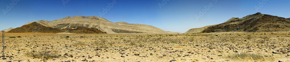 Panoramic Desert Landscape in Namibia Panoramic Desert Landscape in Namibia