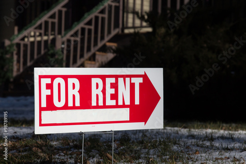 For Rent sign in front of a home