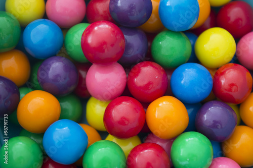 This is a closeup photograph of Gumballs
