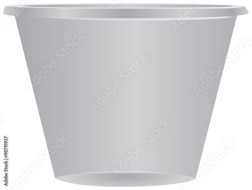 Plastic cup-shaped container for medication