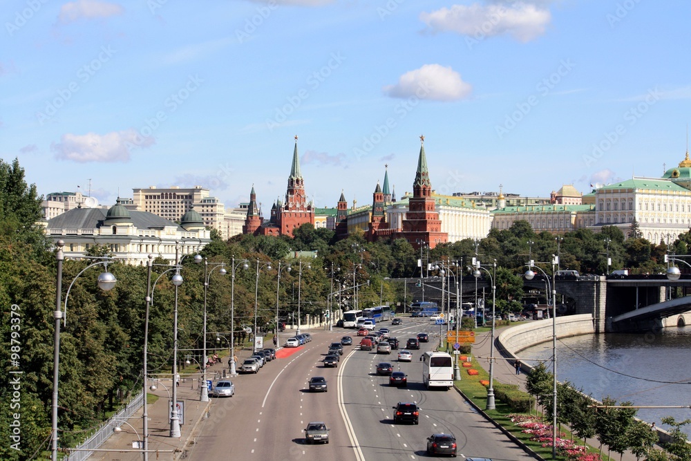 Obraz premium Kremlin, Bridge, Moscow
