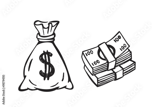 black money bag
