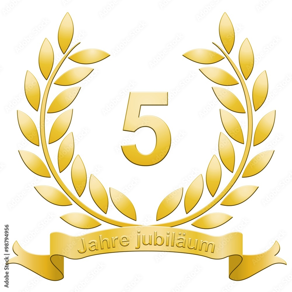 5 Jahre Jubil um Stock Illustration Adobe Stock