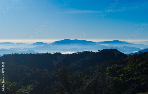 sunrise in the mountains landscape