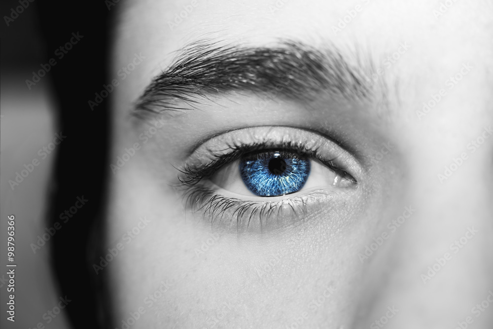 Naklejka premium An insightful beautiful look boy's eye