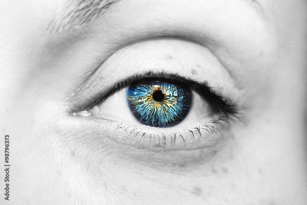 Naklejka premium A beautiful insightful look eye. Close up shot