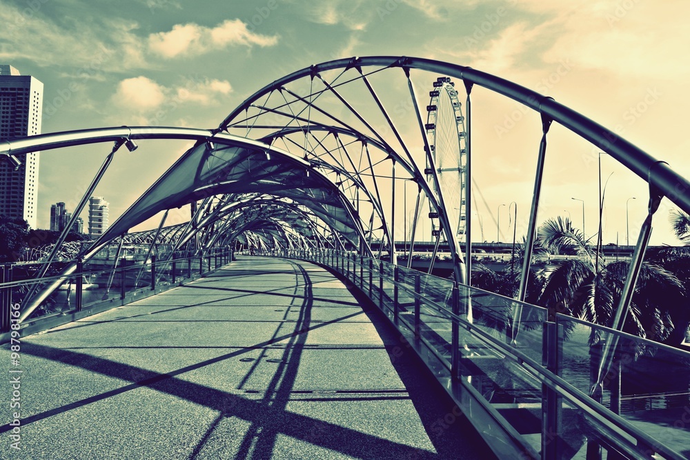 Helix Bridge Singapore, Architecture City Asia, Spiral Helix Bridge Singapore, Architecture City Asia, Spiral