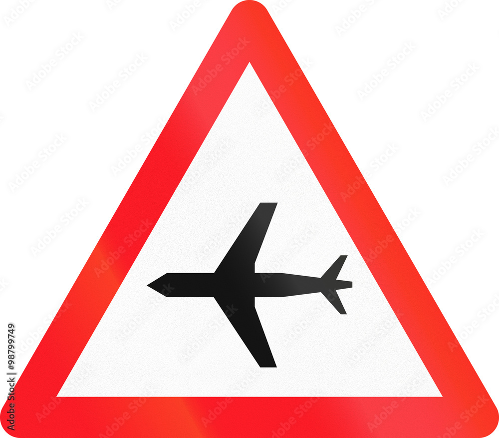 Warning sign used in Switzerland - plane